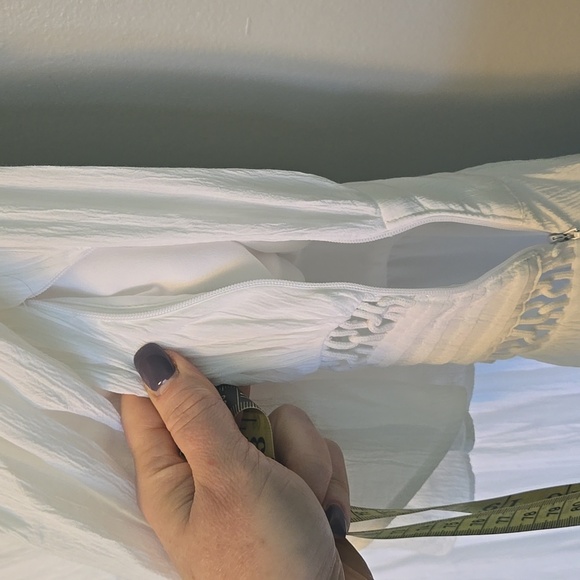 Reiss Delphine Women's Ladies White A Line Resort Dress Size 10 - Picture 8 of 8